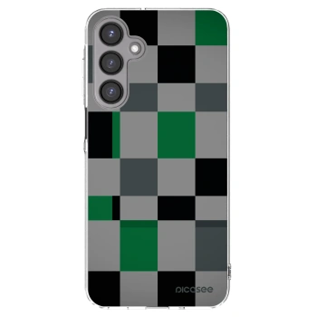 Picasee silikonowe przeźroczyste etui na Samsung Galaxy A16 4G - Block Grid