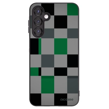 Picasee silikonowe czarne etui na Samsung Galaxy A16 4G - Block Grid