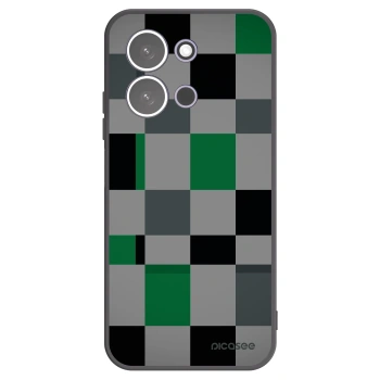 Picasee silikonowe czarne etui na Xiaomi Redmi 15C 5G - Block Grid