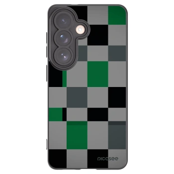 Picasee silikonowe czarne etui na Samsung Galaxy S26 - Block Grid