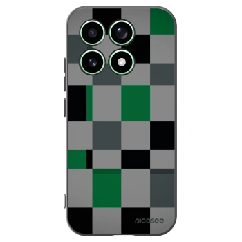 Picasee silikonowe czarne etui na Xiaomi 17 - Block Grid