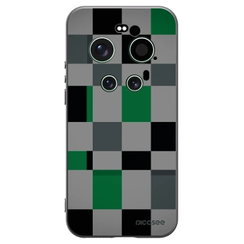 Picasee silikonowe czarne etui na Xiaomi 17 Ultra - Block Grid