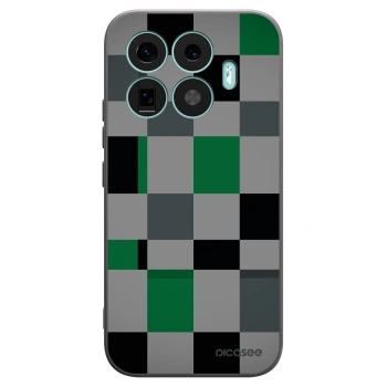 Picasee silikonowe czarne etui na Xiaomi 17T - Block Grid