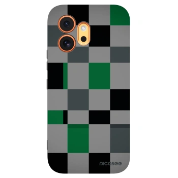 Picasee silikonowe czarne etui na Honor 600 - Block Grid