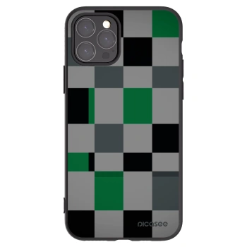 Picasee silikonowe czarne etui na Apple iPhone 11 Pro - Block Grid