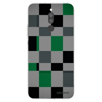 Picasee silikonowe przeźroczyste etui na Xiaomi Redmi 8 - Block Grid