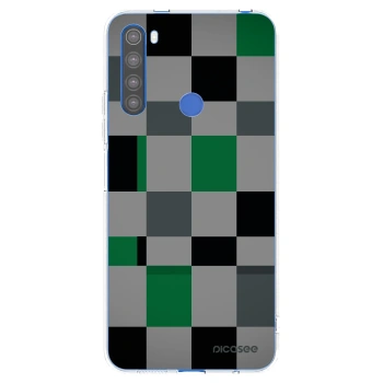 Picasee silikonowe przeźroczyste etui na Xiaomi Redmi Note 8T - Block Grid