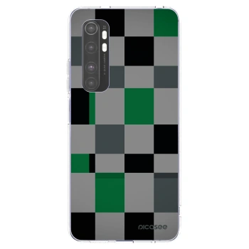 Picasee silikonowe przeźroczyste etui na Xiaomi Mi Note 10 Lite - Block Grid