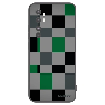 Picasee silikonowe czarne etui na Xiaomi Mi Note 10 Lite - Block Grid