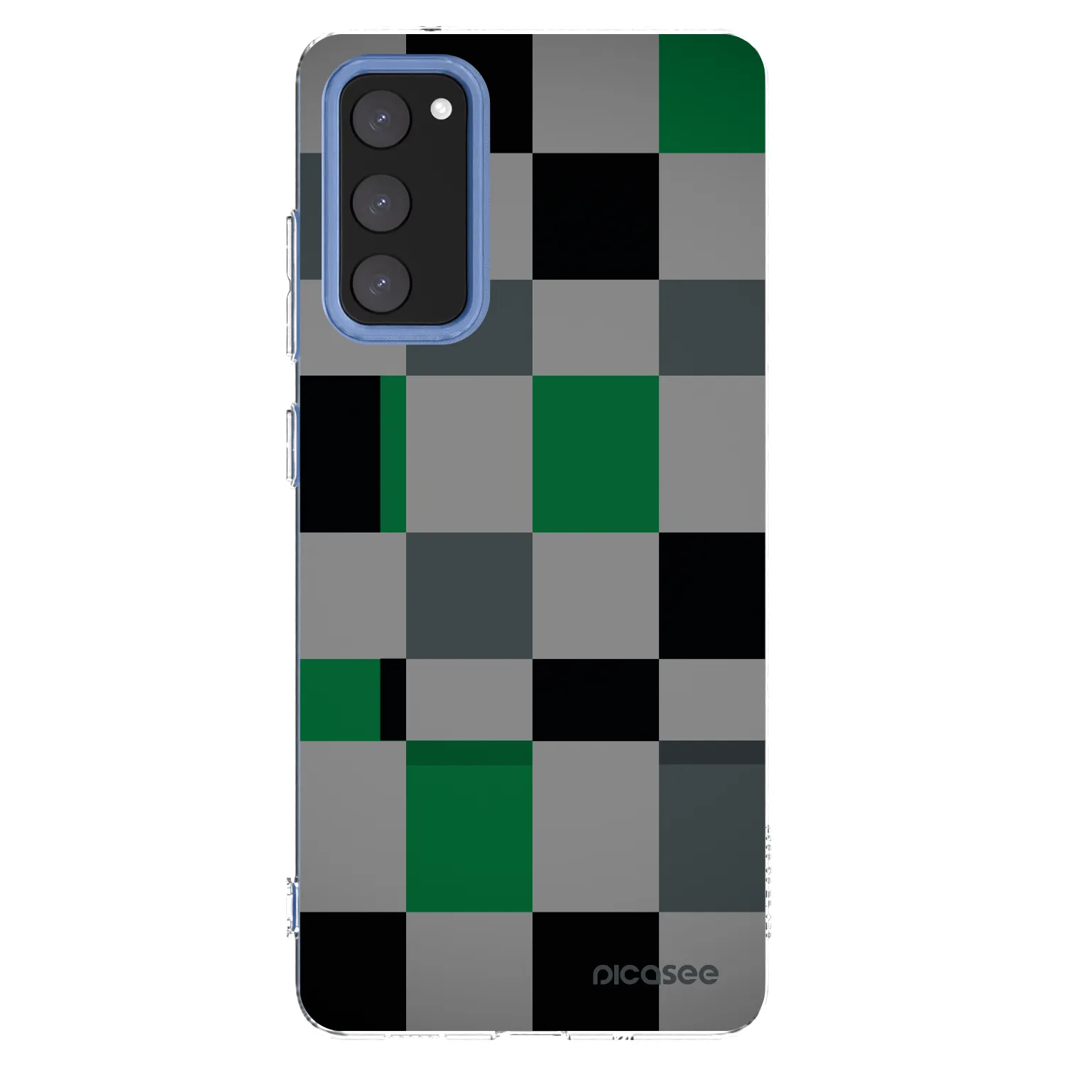 Picasee silikonowe przeźroczyste etui na Samsung Galaxy S20 FE - Block Grid