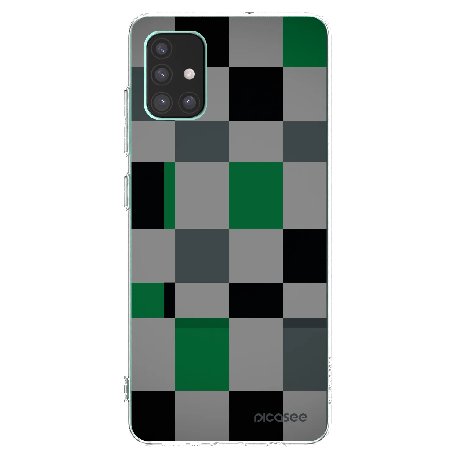 Picasee silikonowe przeźroczyste etui na Samsung Galaxy M51 M515F - Block Grid