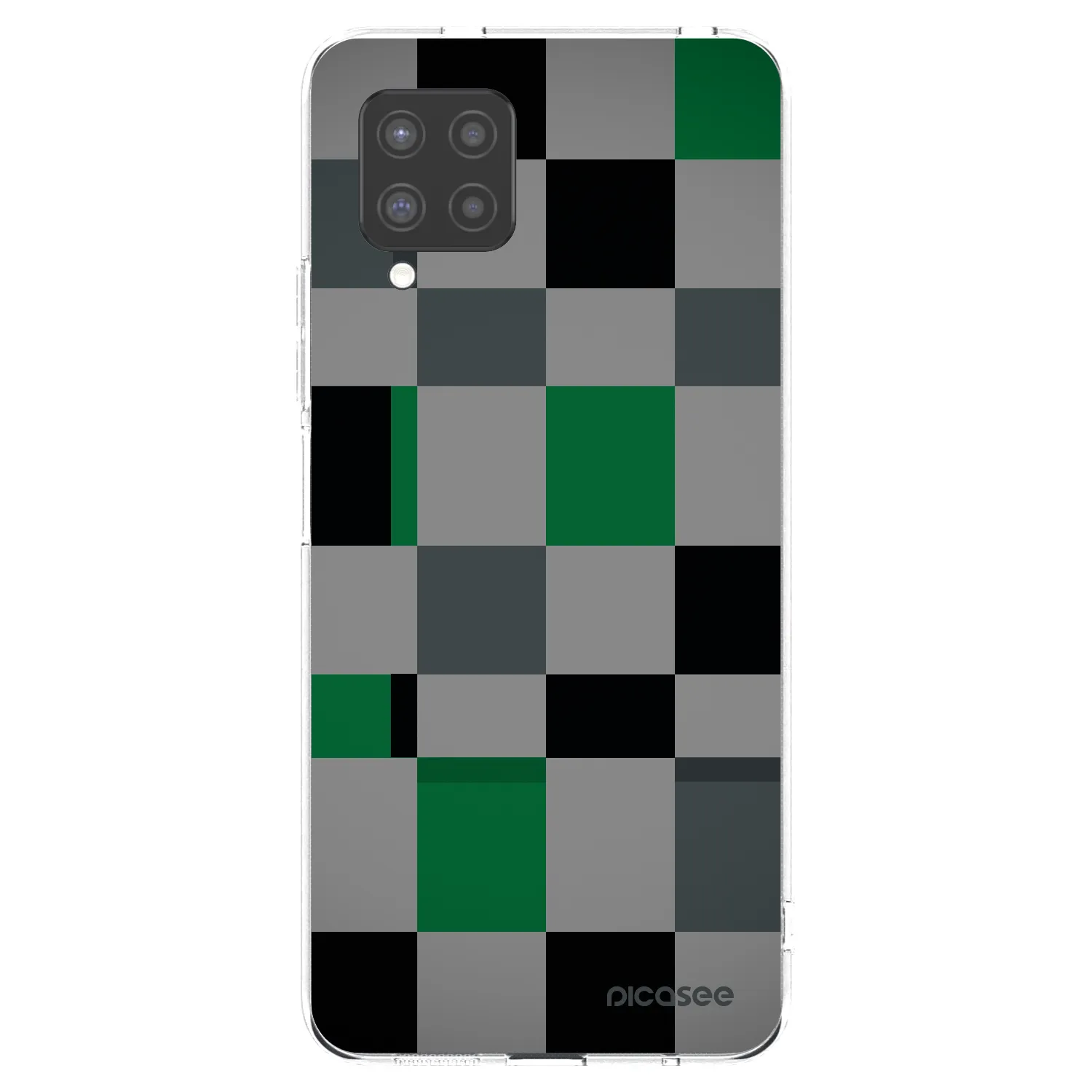 Picasee silikonowe przeźroczyste etui na Samsung Galaxy A42 A426B - Block Grid