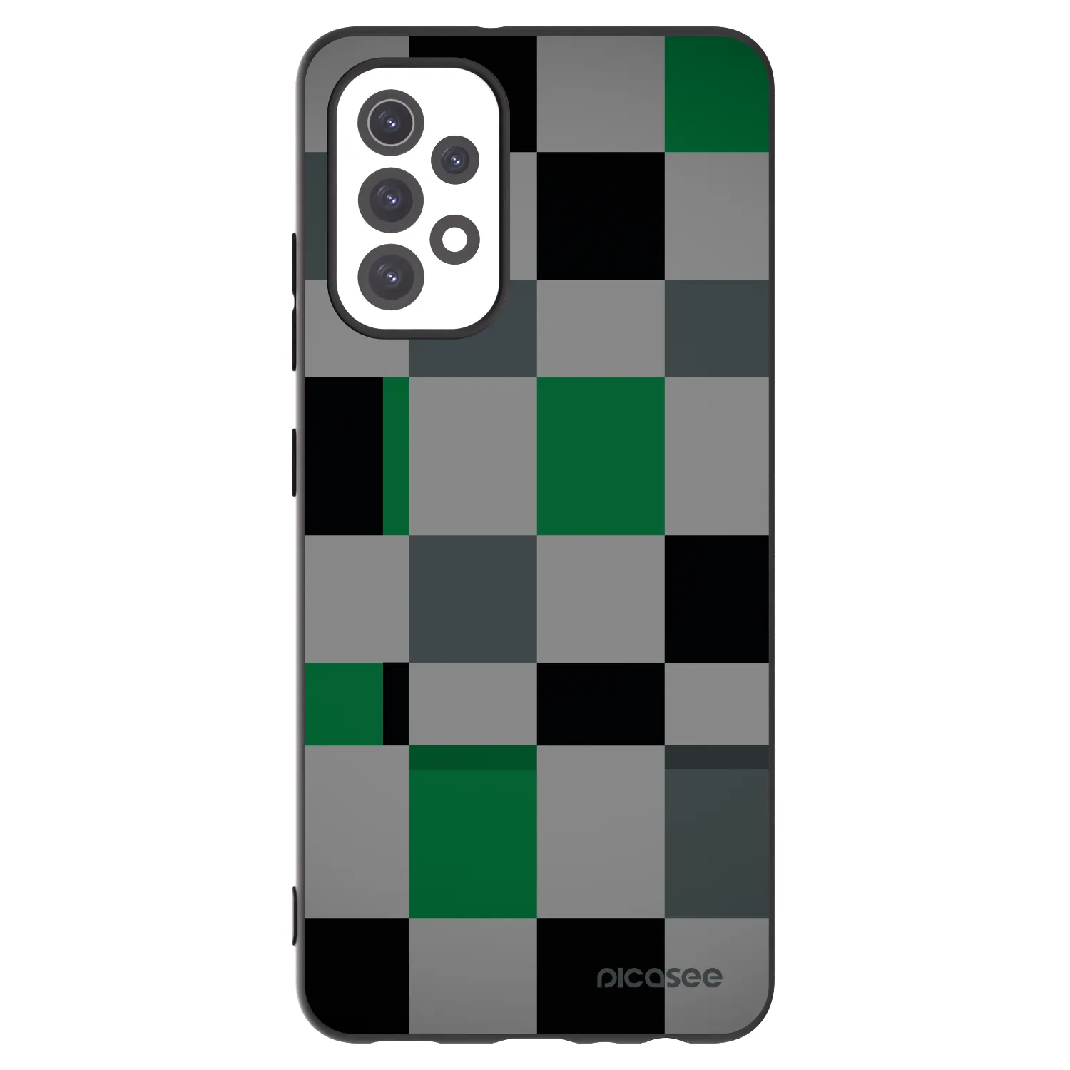 Picasee silikonowe czarne etui na Samsung Galaxy A32 5G A326B - Block Grid