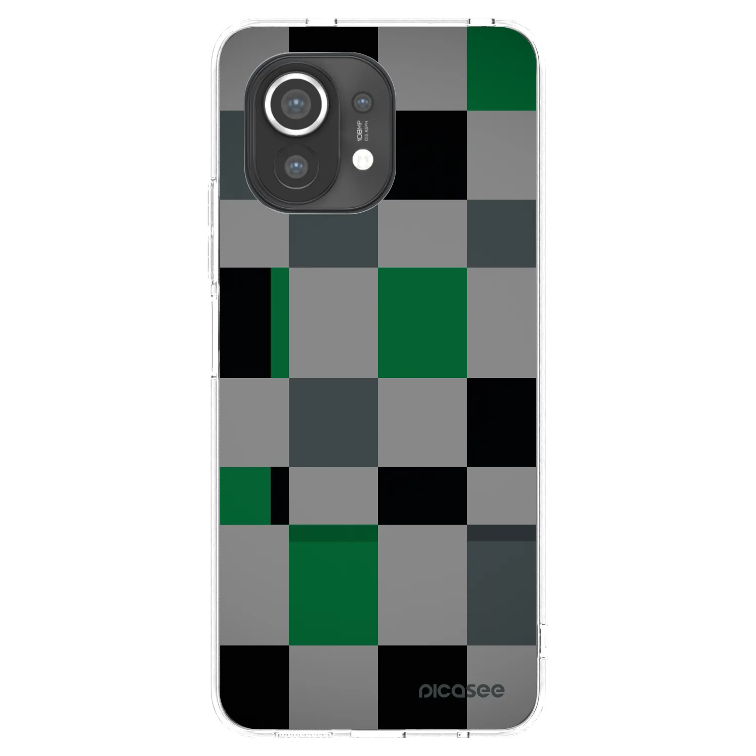 Picasee silikonowe przeźroczyste etui na Xiaomi Mi 11 - Block Grid