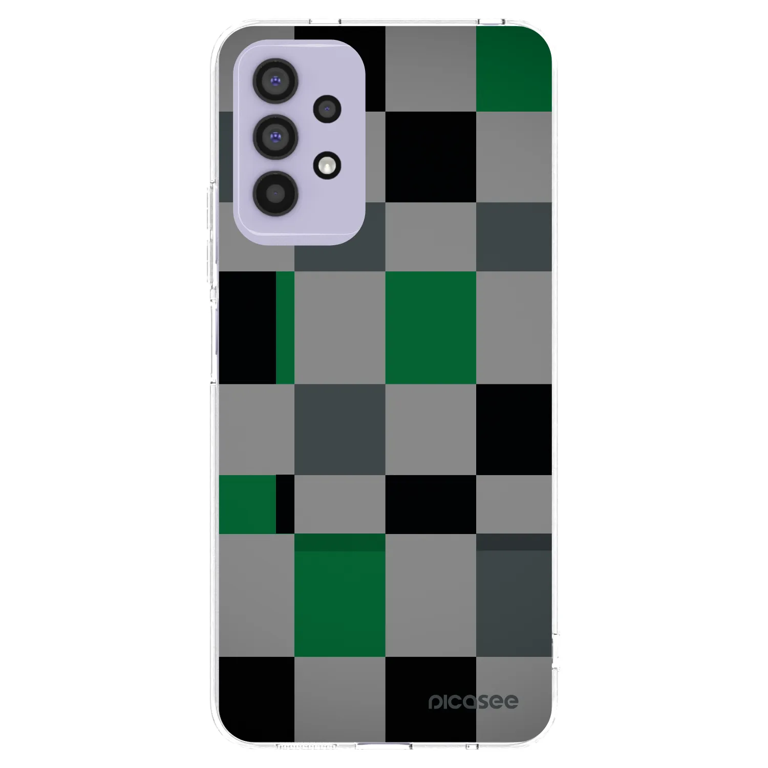 Picasee silikonowe przeźroczyste etui na Samsung Galaxy A32 4G SM-A325F - Block Grid