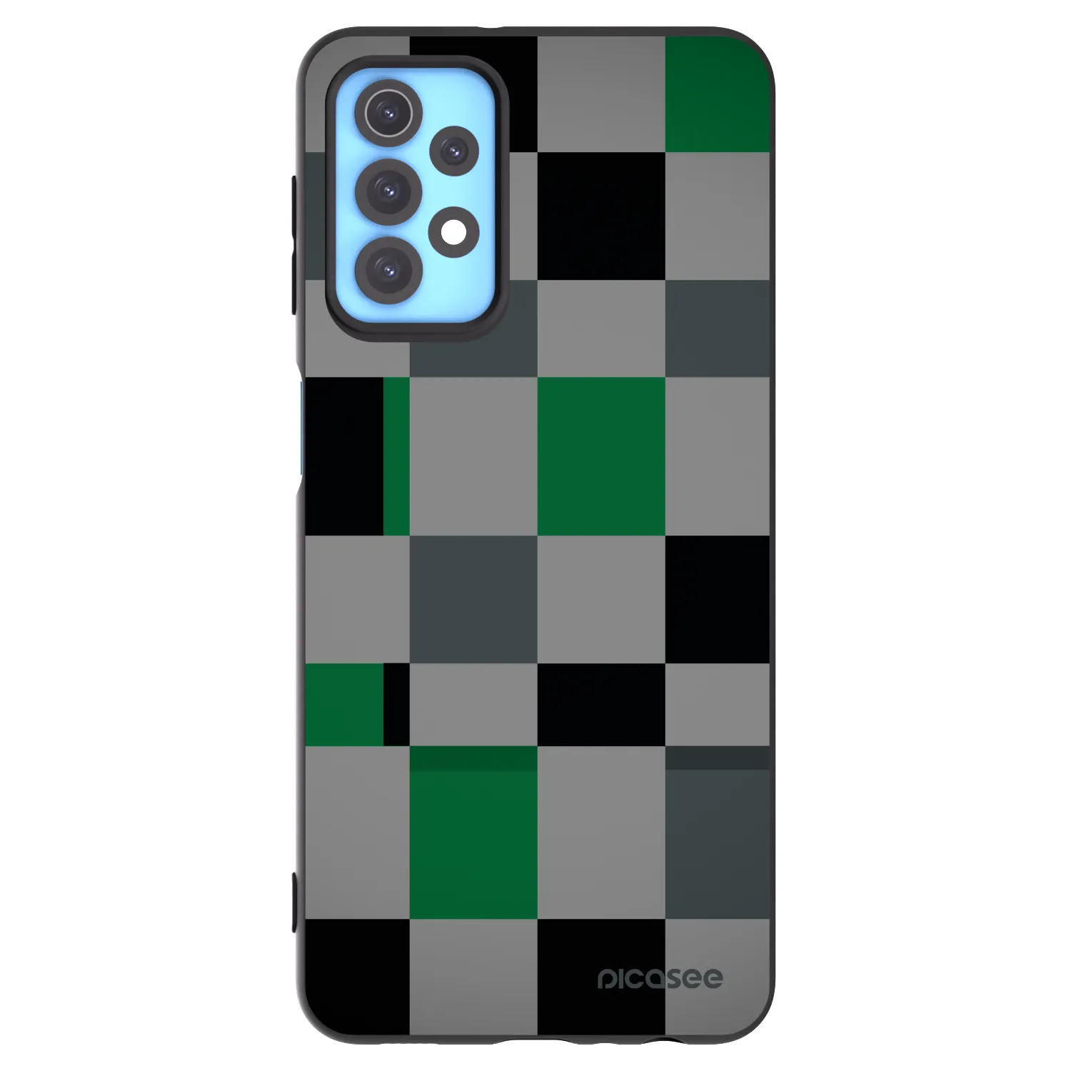 Picasee silikonowe czarne etui na Samsung Galaxy A32 4G SM-A325F - Block Grid