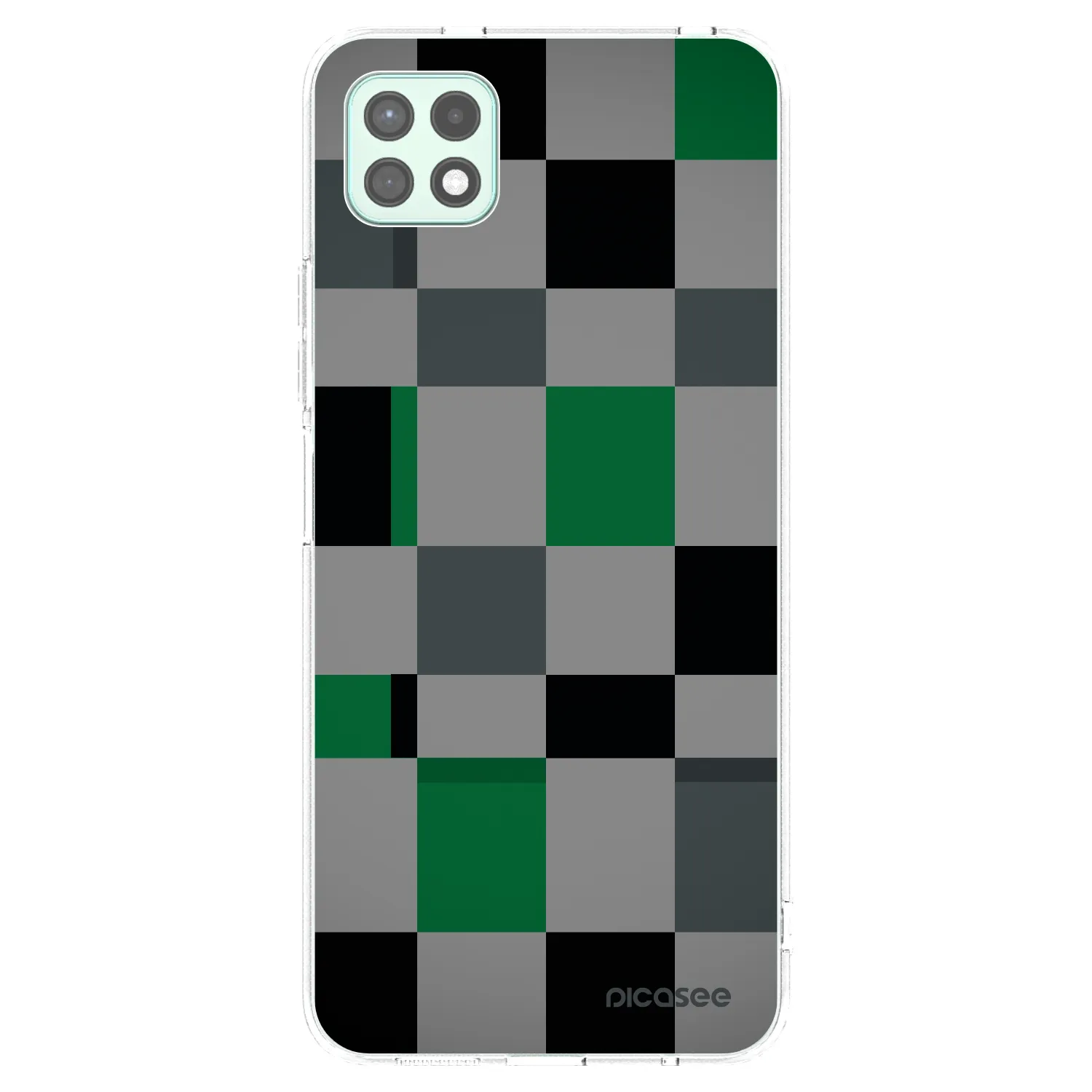 Picasee silikonowe przeźroczyste etui na Samsung Galaxy A22 A226B 5G - Block Grid