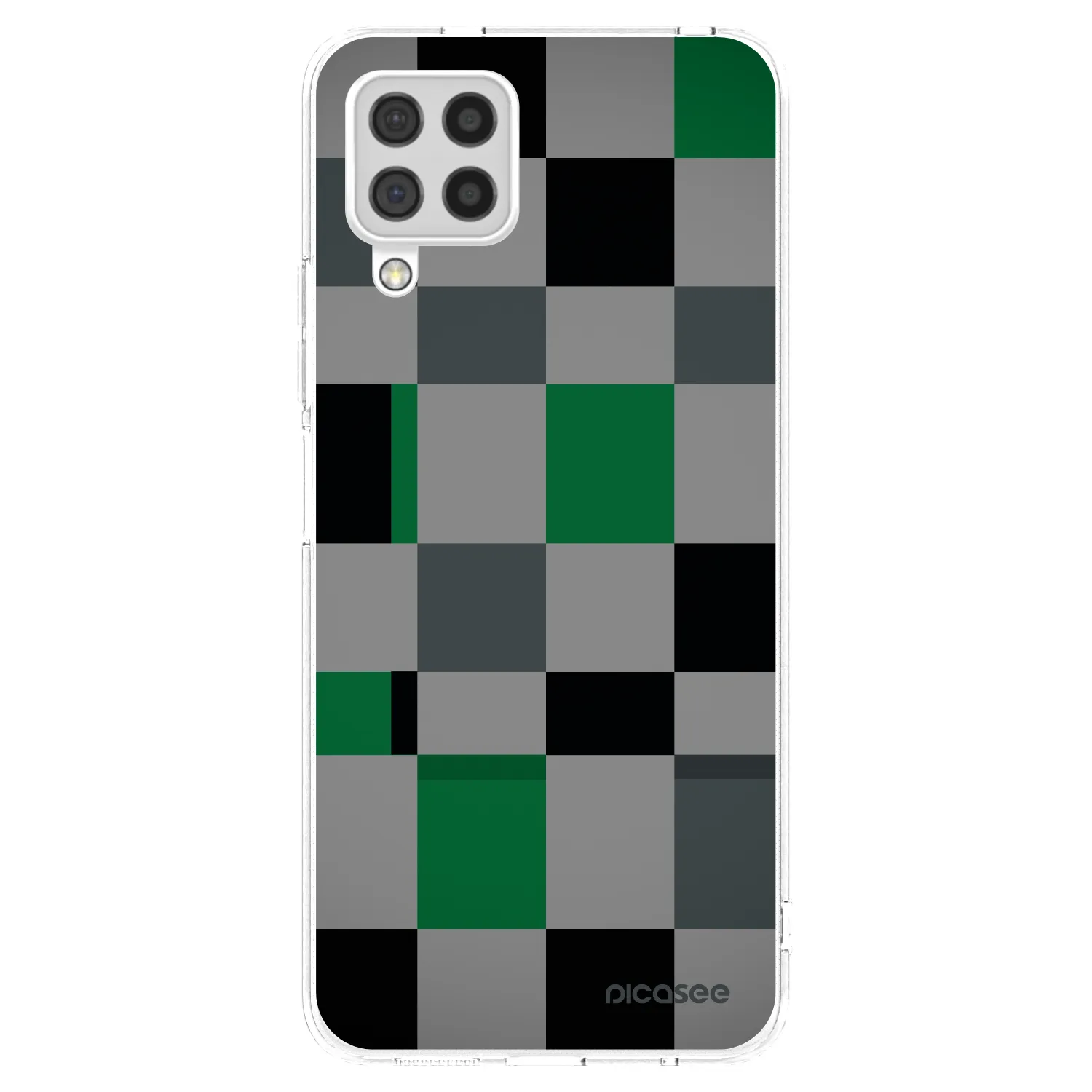 Picasee silikonowe przeźroczyste etui na Samsung Galaxy A22 A225F 4G - Block Grid