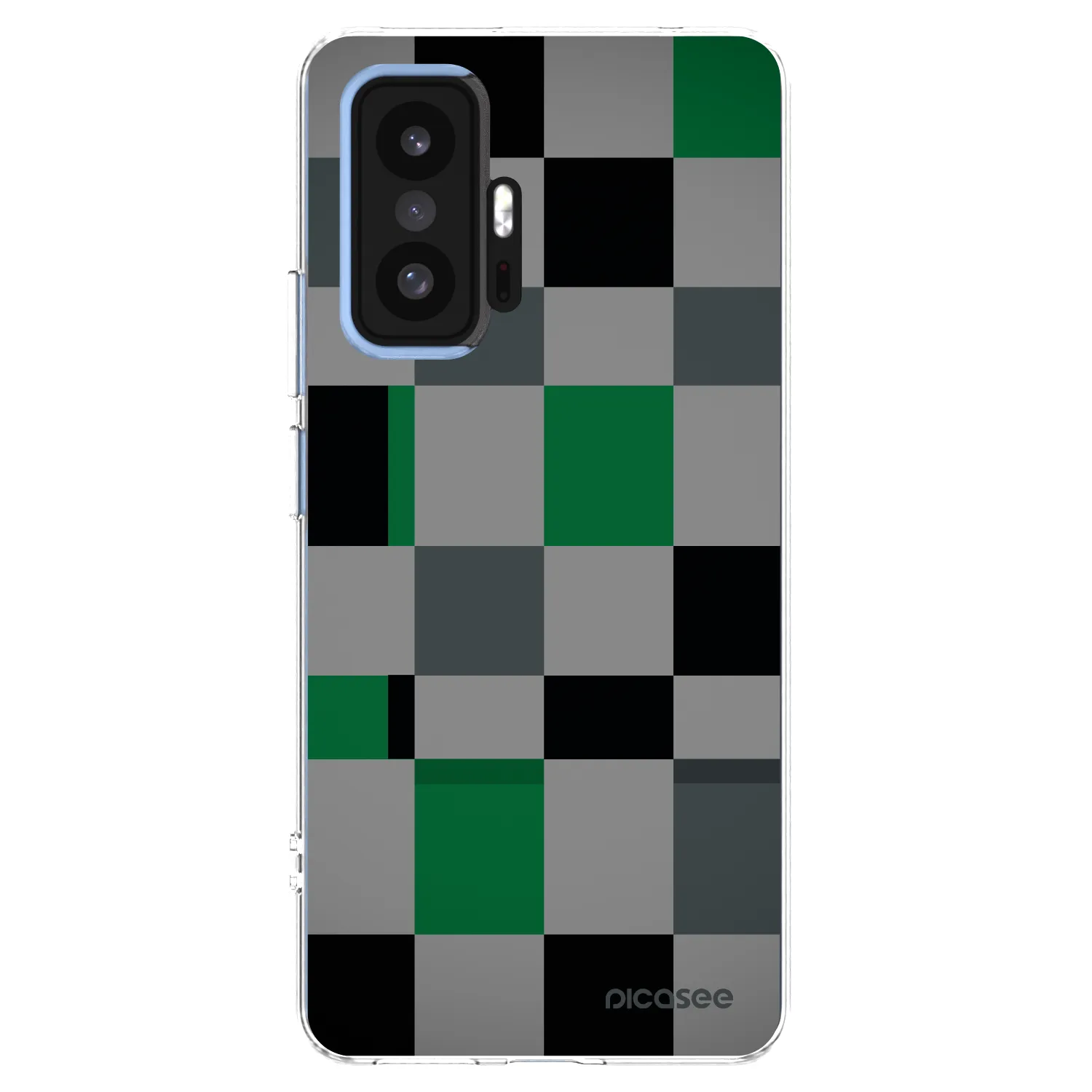 Picasee silikonowe przeźroczyste etui na Xiaomi 11T - Block Grid
