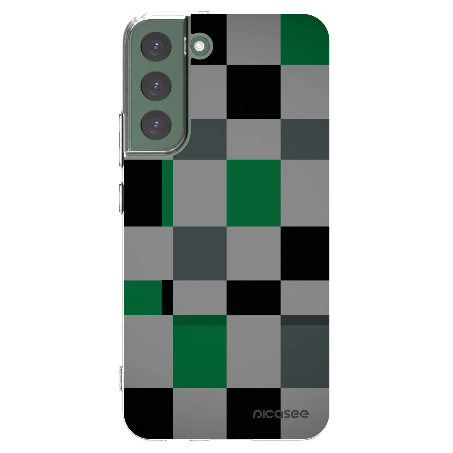 Picasee silikonowe przeźroczyste etui na Samsung Galaxy S22+ 5G - Block Grid