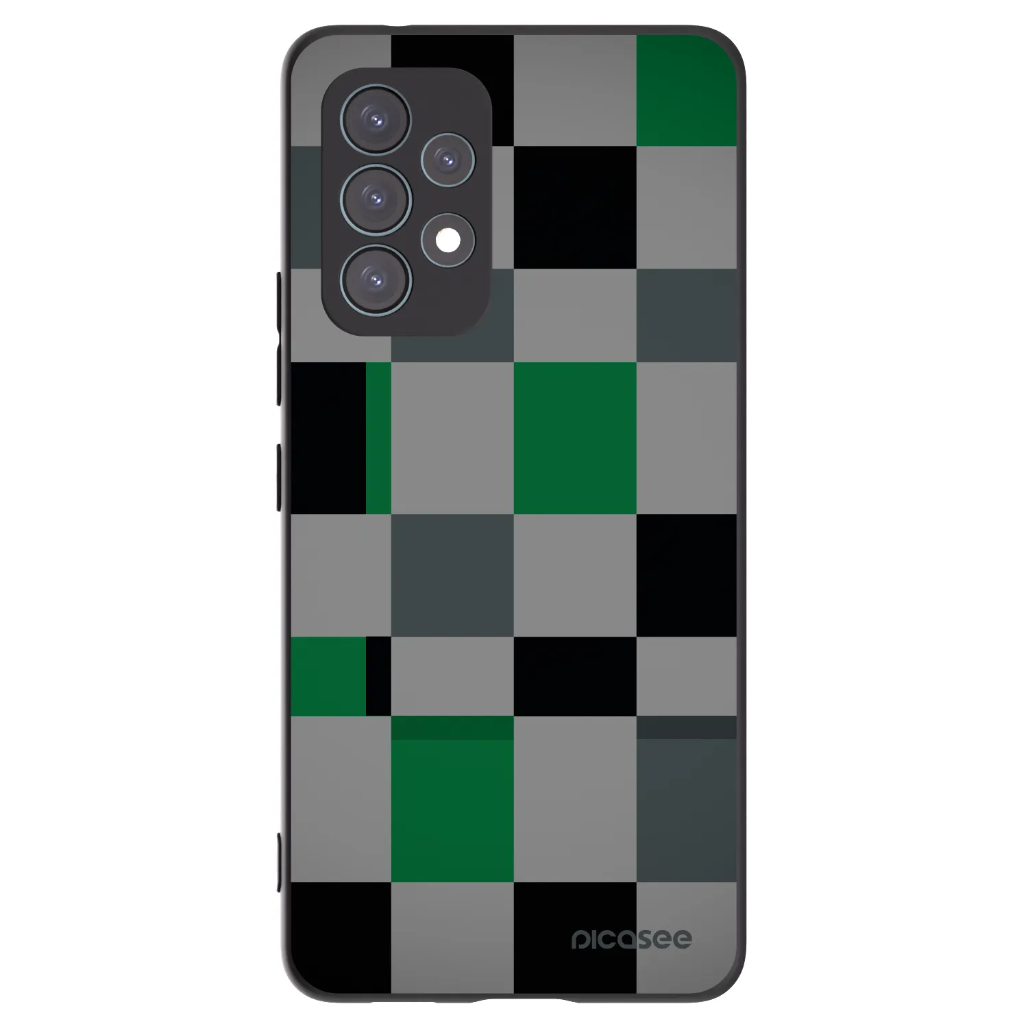 Picasee silikonowe czarne etui na Samsung Galaxy A53 5G A536 - Block Grid