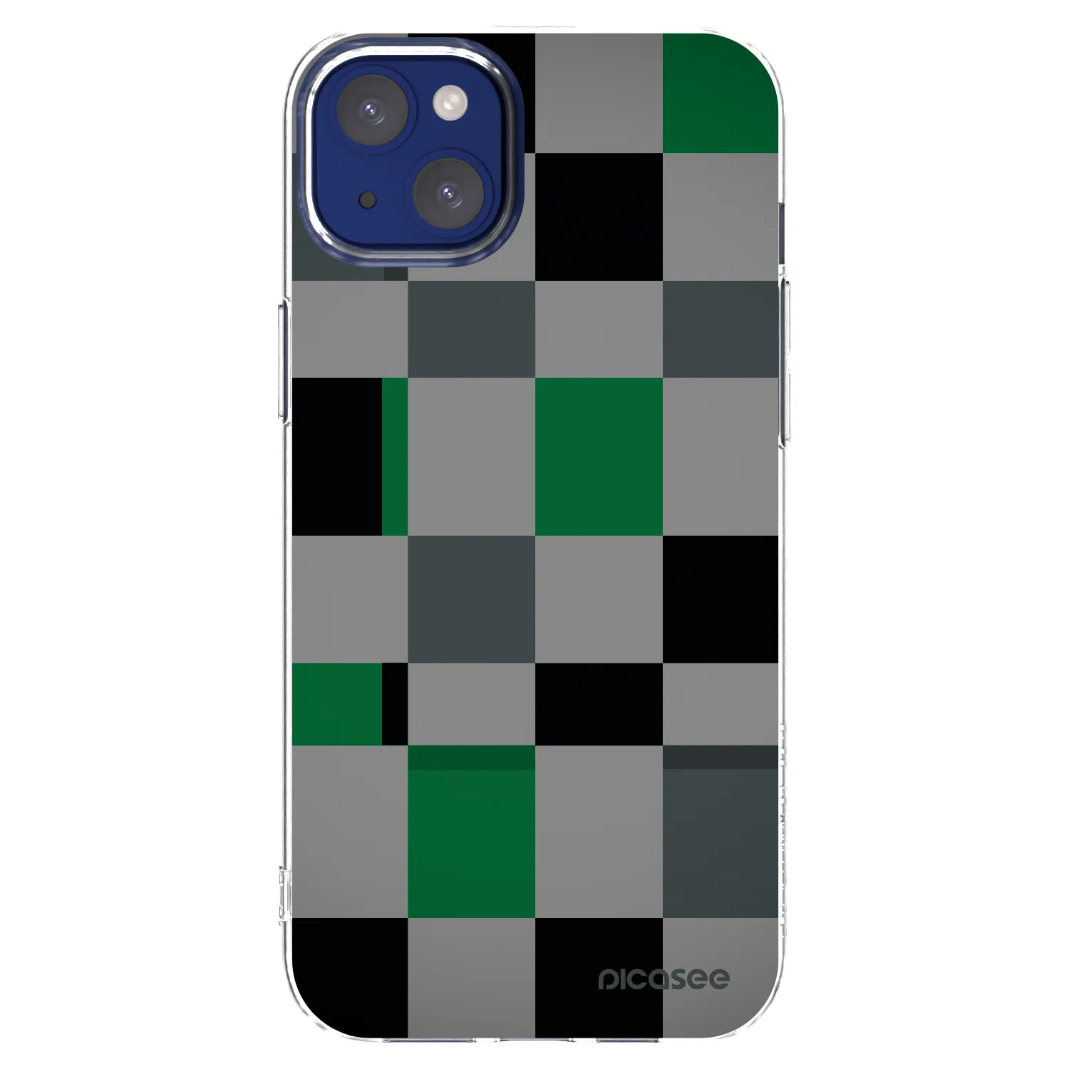Picasee silikonowe przeźroczyste etui na Apple iPhone 14 Plus - Block Grid