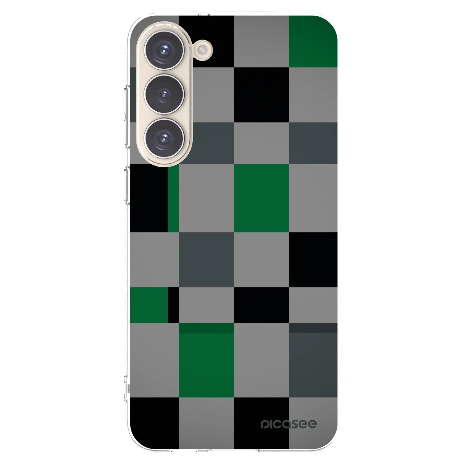 Picasee silikonowe przeźroczyste etui na Samsung Galaxy S23+ 5G - Block Grid