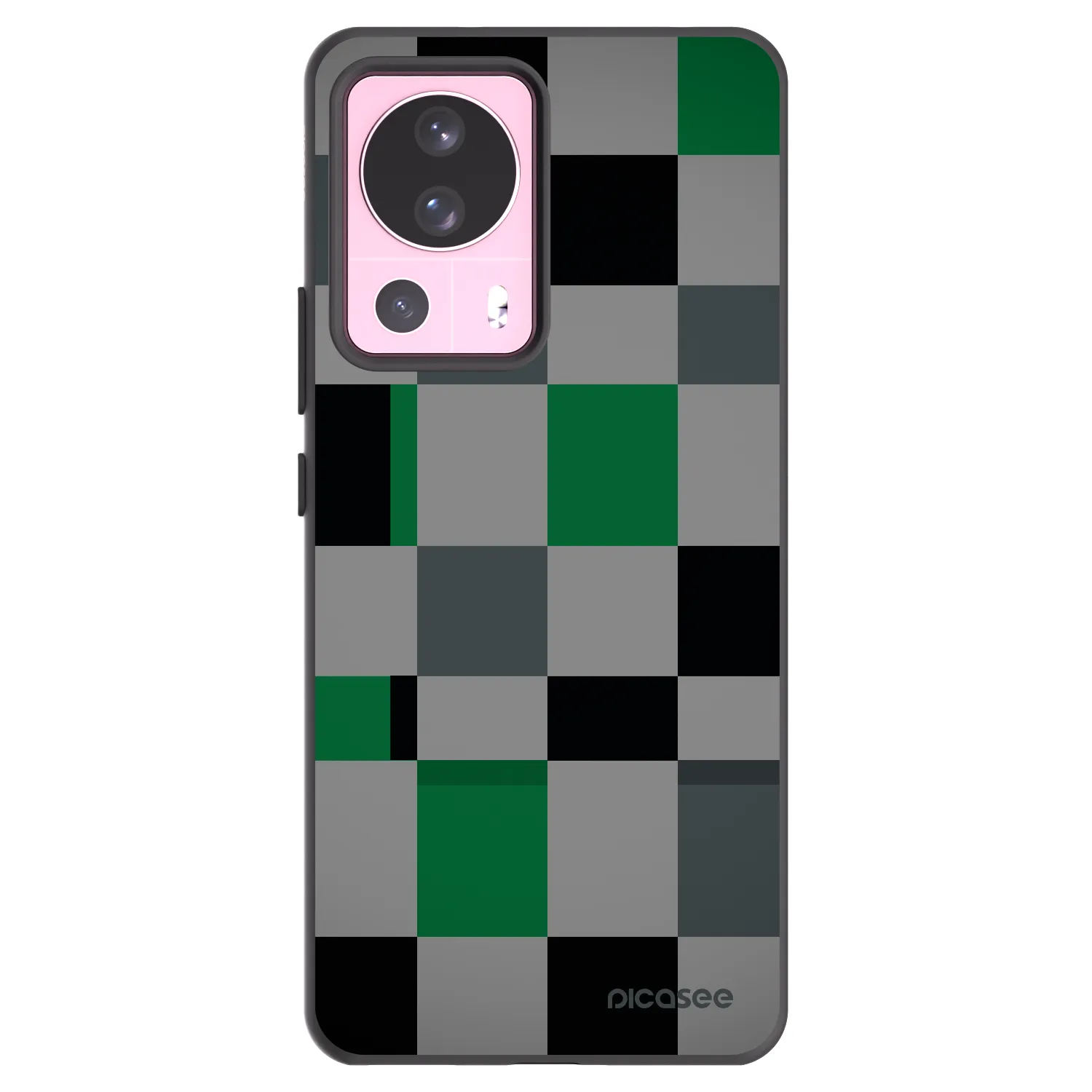 Picasee silikonowe czarne etui na Xiaomi 13 Lite - Block Grid