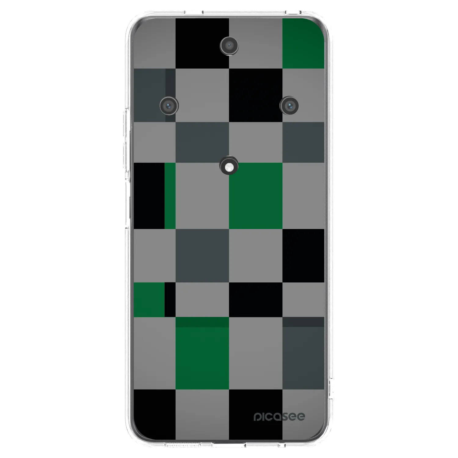 Picasee silikonowe przeźroczyste etui na Honor Magic5 Lite 5G - Block Grid