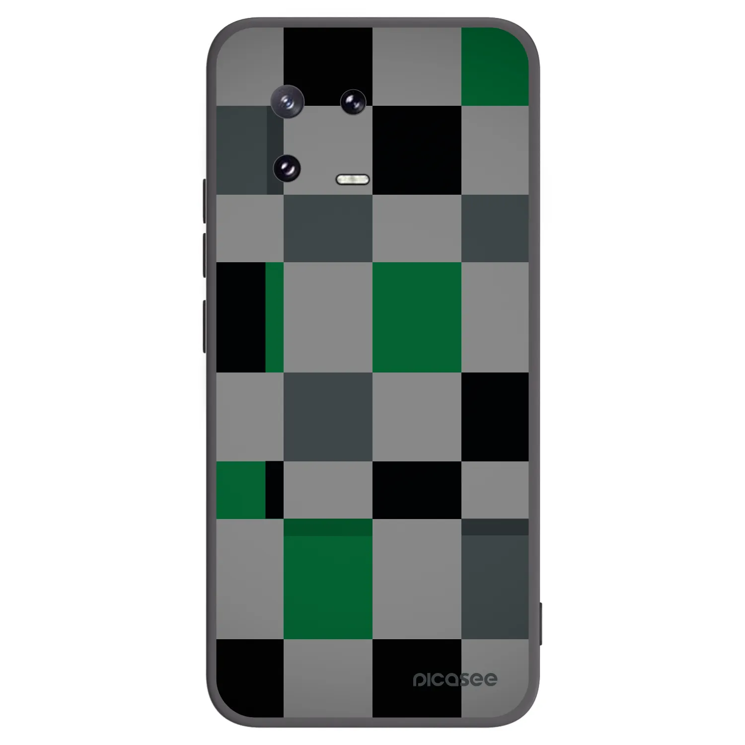 Picasee silikonowe czarne etui na Xiaomi 13 Pro - Block Grid