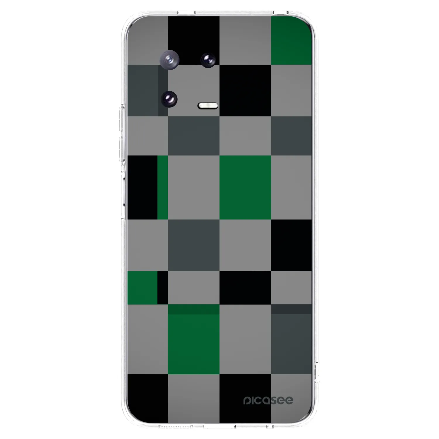 Picasee silikonowe przeźroczyste etui na Xiaomi 13 Pro - Block Grid