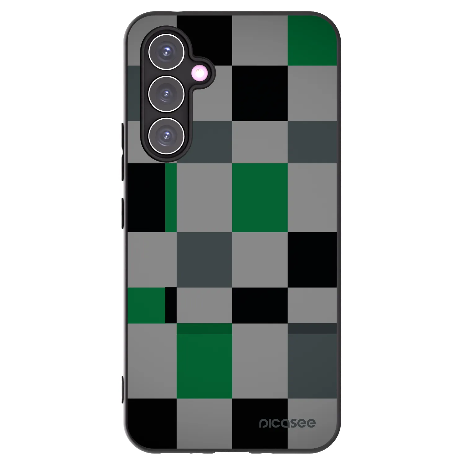 Picasee silikonowe czarne etui na Samsung Galaxy A54 5G A546B - Block Grid