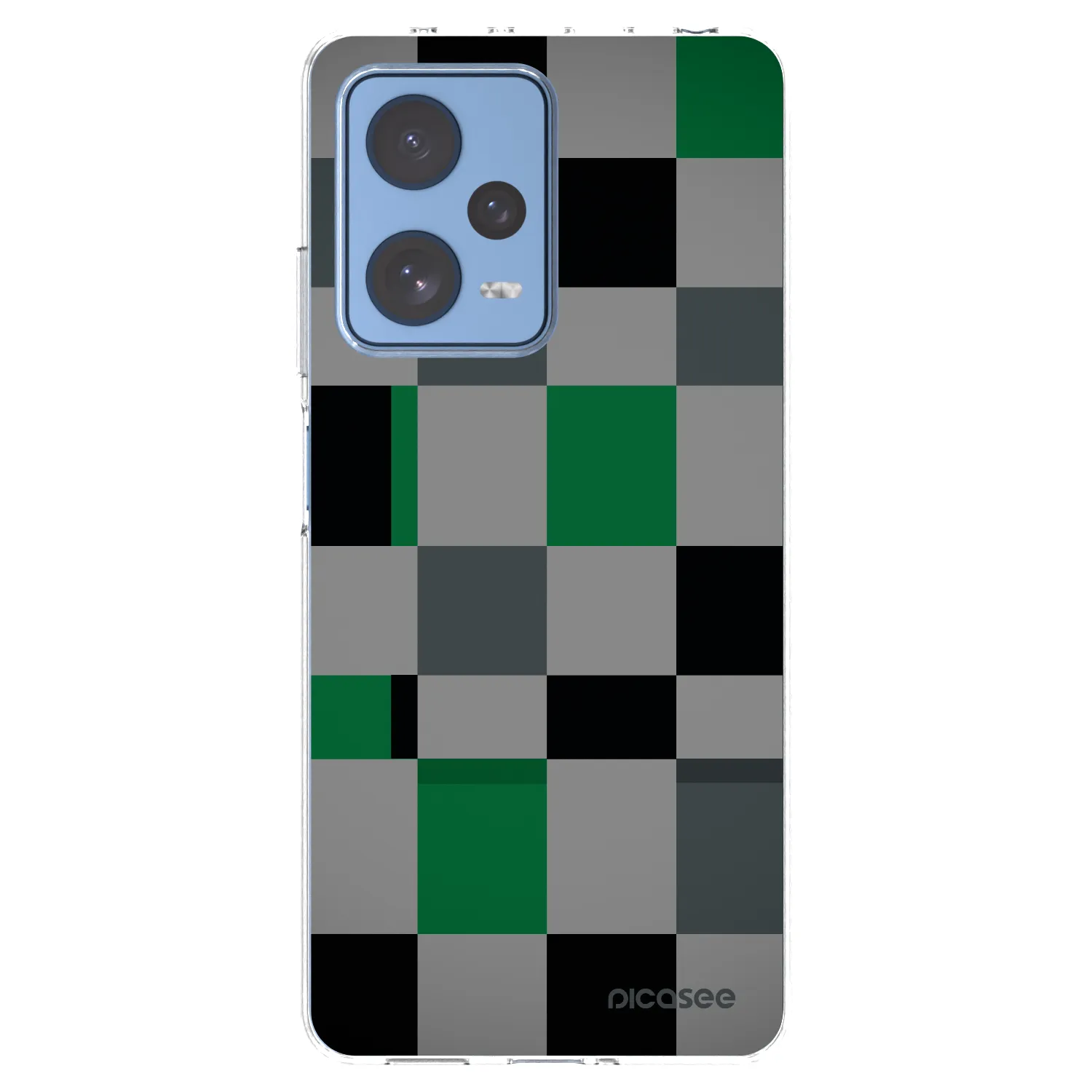 Picasee silikonowe przeźroczyste etui na Xiaomi Redmi Note 12 Pro 5G - Block Grid