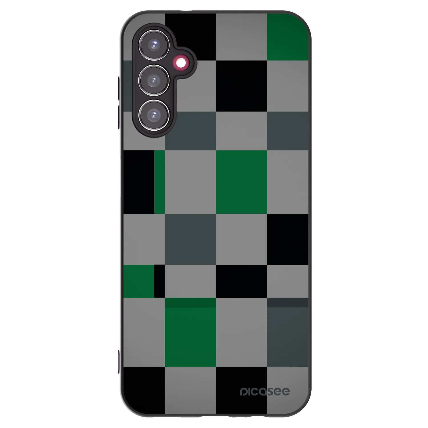Picasee silikonowe czarne etui na Samsung Galaxy A14 5G A146P - Block Grid