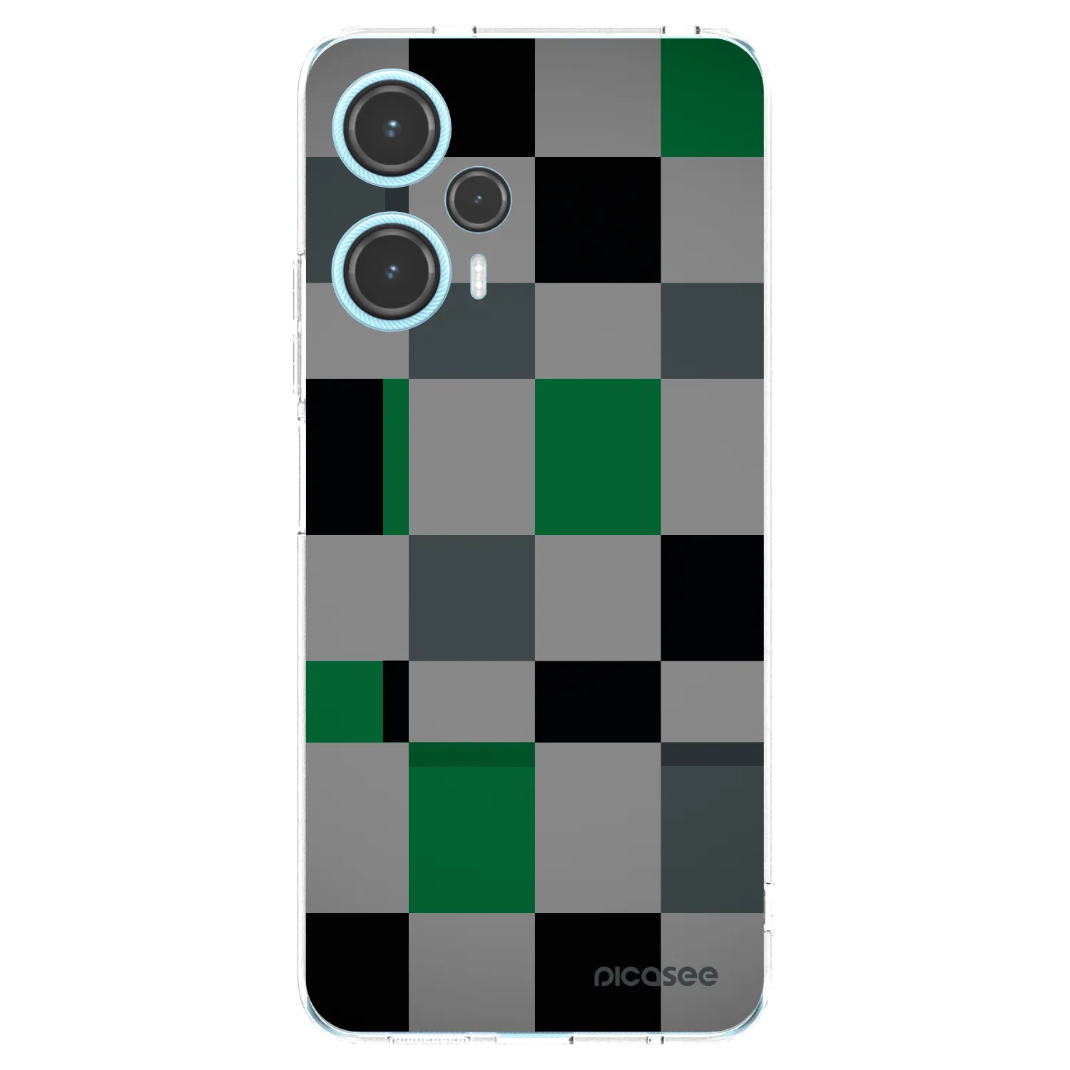 Picasee silikonowe przeźroczyste etui na Xiaomi Poco F5 - Block Grid