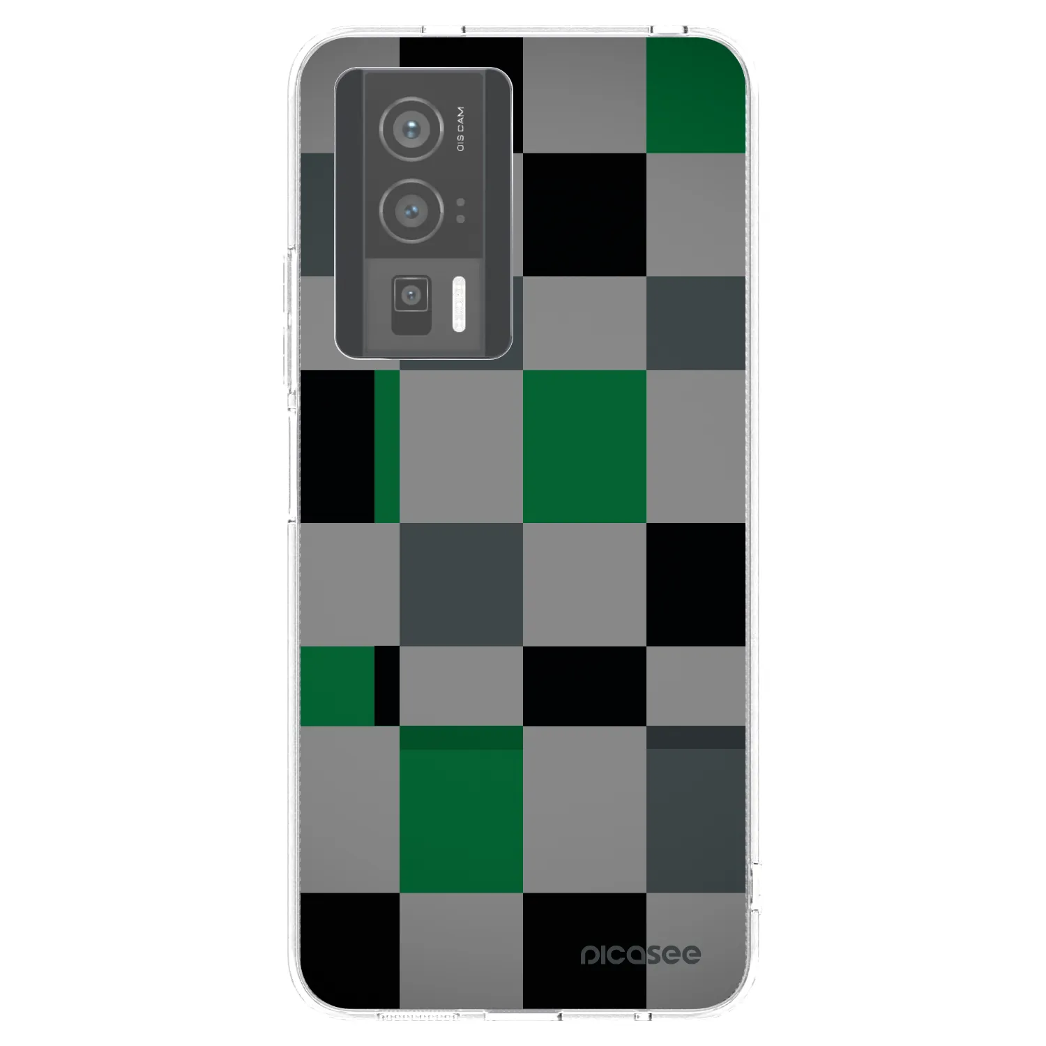 Picasee silikonowe przeźroczyste etui na Xiaomi Poco F5 Pro 5G - Block Grid
