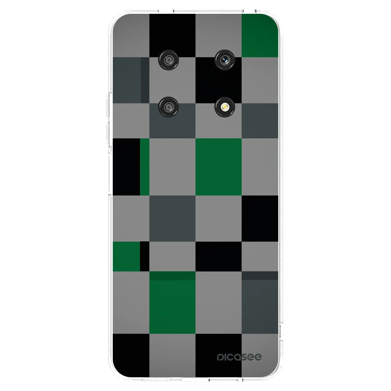 Picasee silikonowe przeźroczyste etui na Honor Magic4 Lite 5G - Block Grid