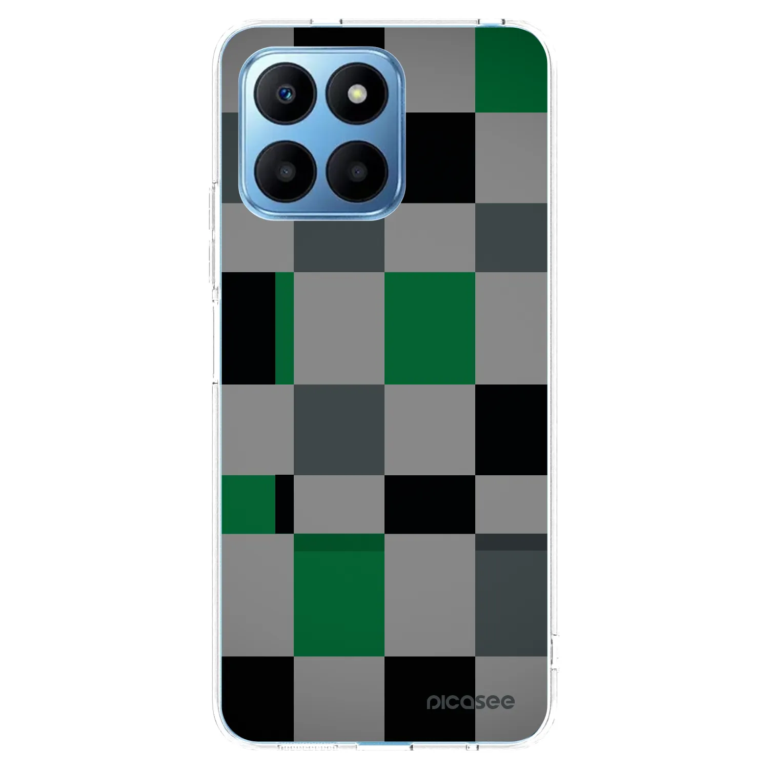 Picasee silikonowe przeźroczyste etui na Honor 70 Lite - Block Grid