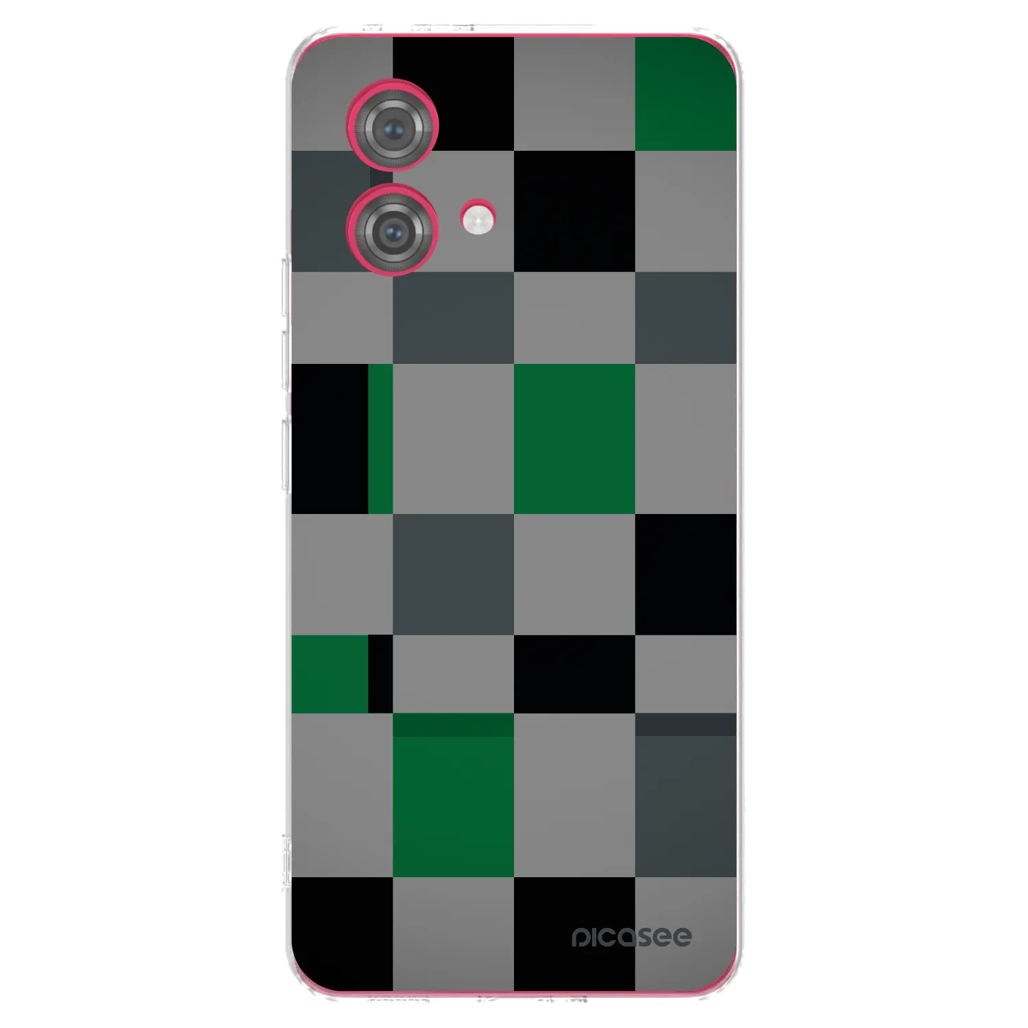 Picasee silikonowe przeźroczyste etui na Motorola Moto G84 5G - Block Grid
