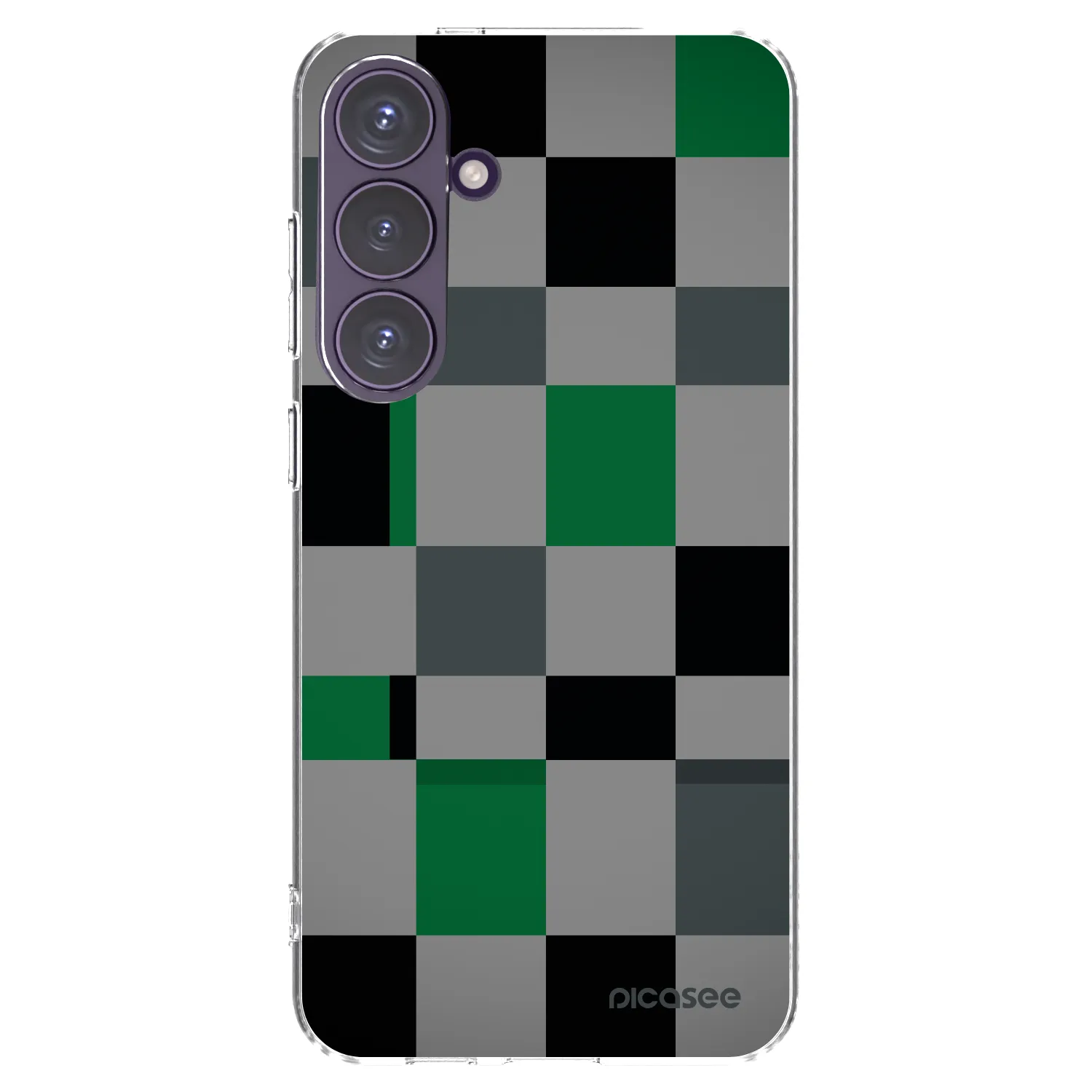 Picasee silikonowe przeźroczyste etui na Samsung Galaxy S24+ S926B 5G - Block Grid