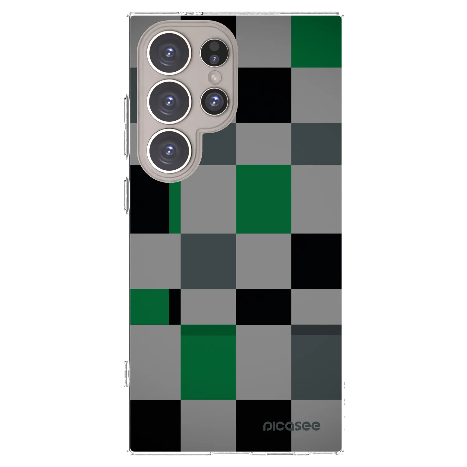 Picasee silikonowe przeźroczyste etui na Samsung Galaxy S24 Ultra S928B 5G - Block Grid
