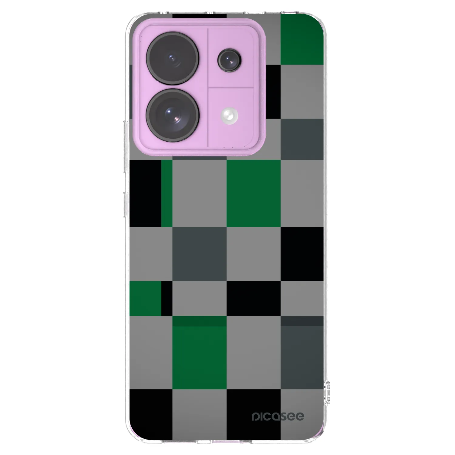 Picasee silikonowe przeźroczyste etui na Xiaomi Redmi Note 13 Pro 5G - Block Grid