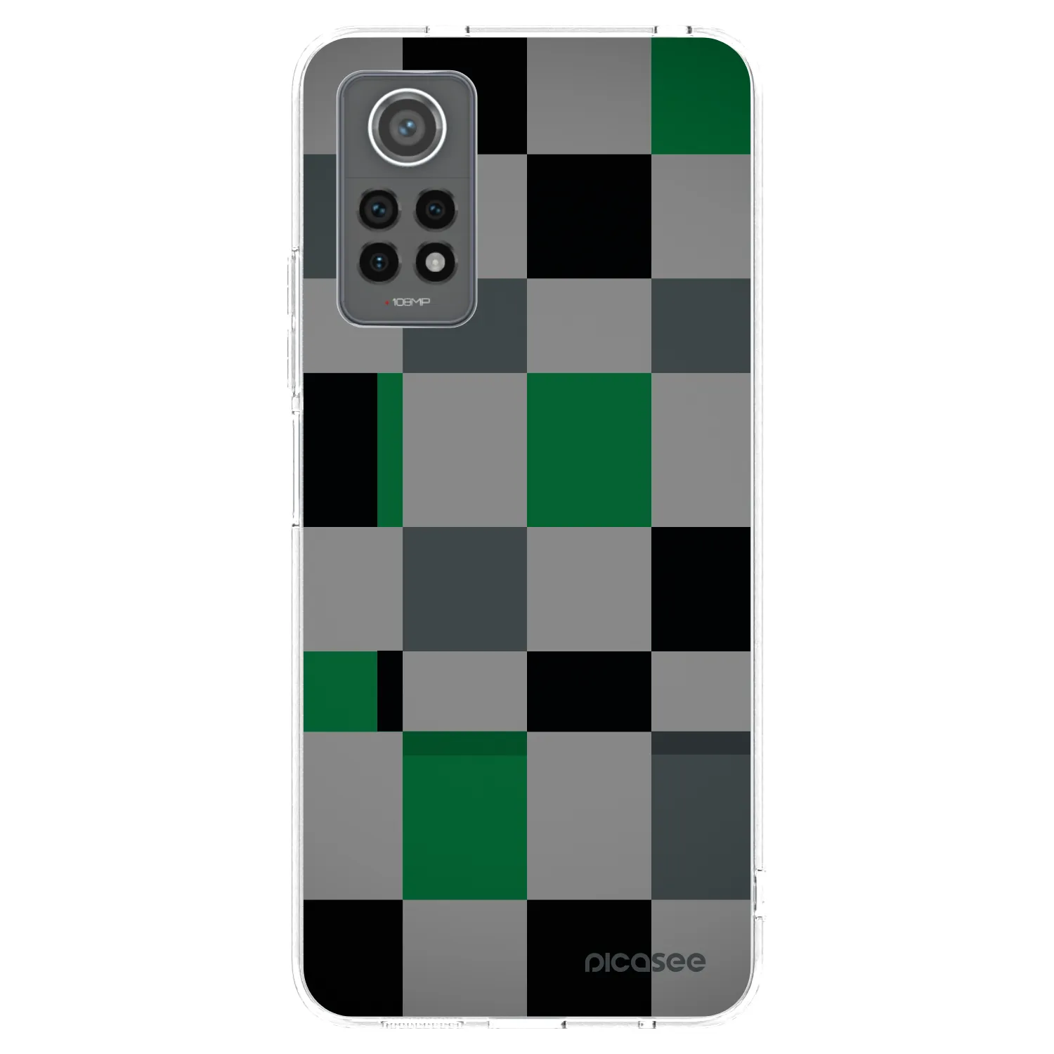 Picasee silikonowe przeźroczyste etui na Xiaomi Redmi Note 12 Pro 4G - Block Grid
