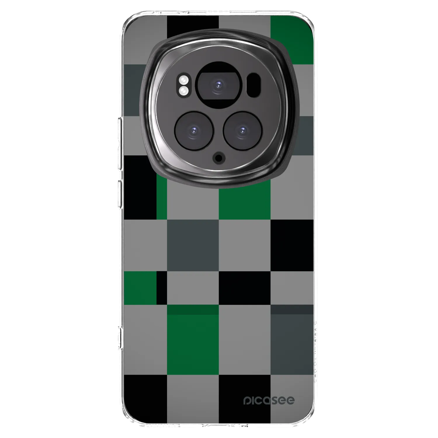 Picasee silikonowe przeźroczyste etui na Honor Magic6 Pro - Block Grid