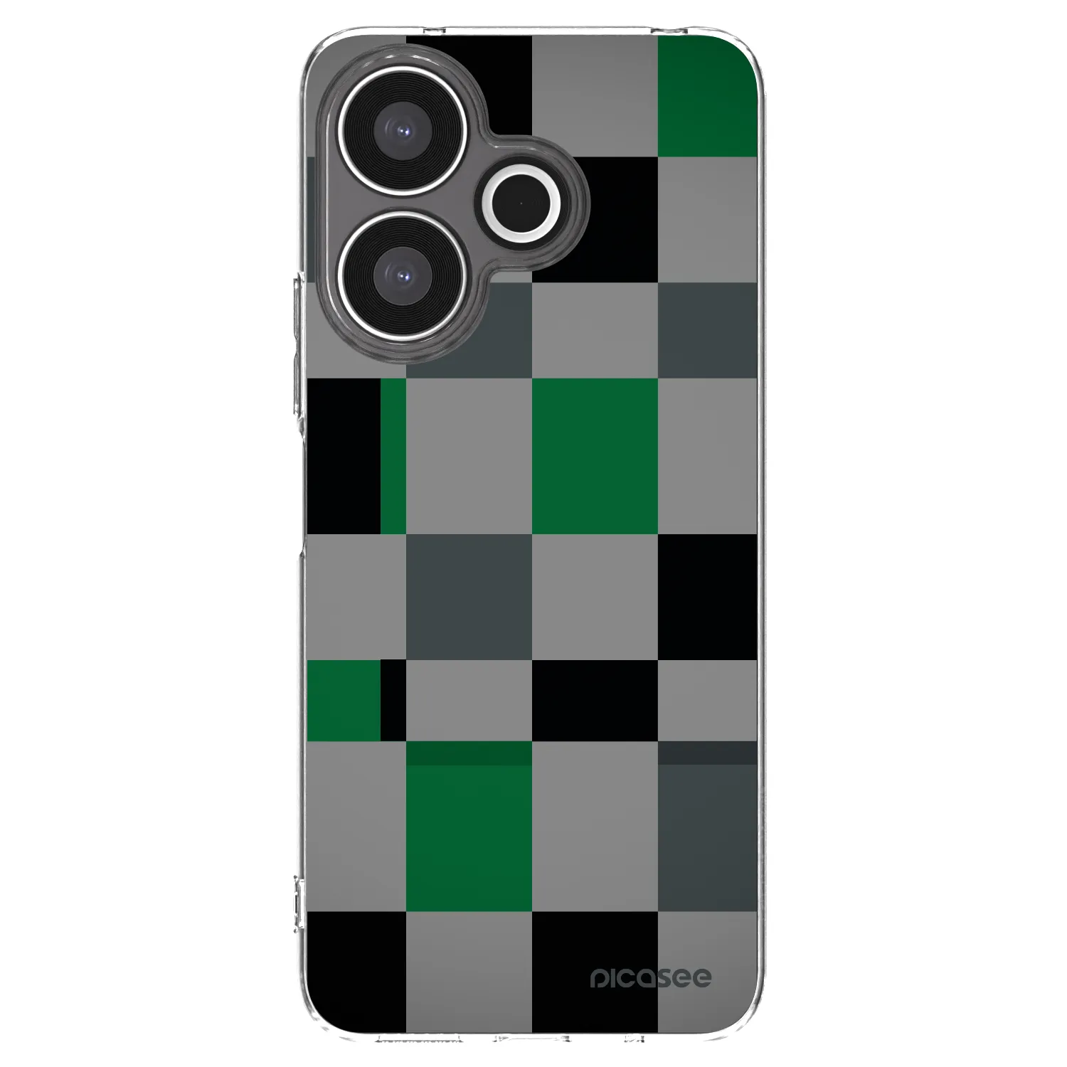 Picasee silikonowe przeźroczyste etui na Xiaomi Redmi 13 4G - Block Grid