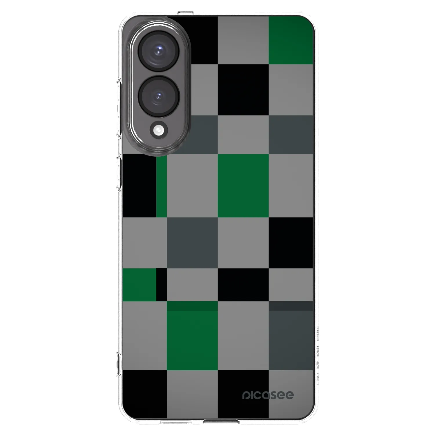 Picasee silikonowe przeźroczyste etui na Samsung Galaxy S25 Edge 5G - Block Grid
