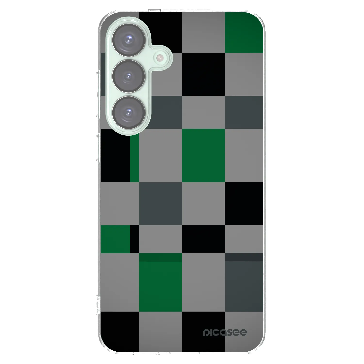 Picasee silikonowe przeźroczyste etui na Samsung Galaxy S25+ 5G - Block Grid