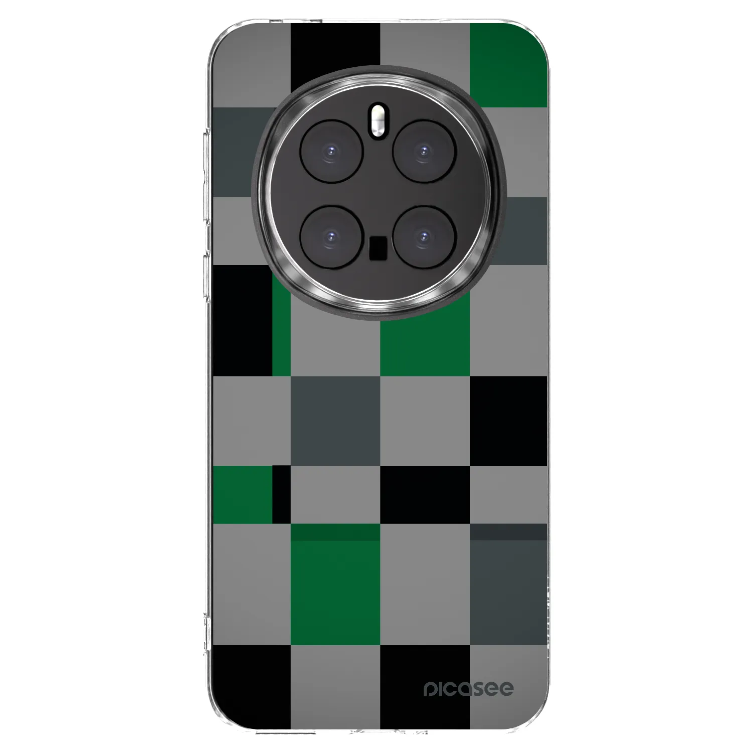 Picasee silikonowe przeźroczyste etui na Honor Magic7 Pro 5G - Block Grid