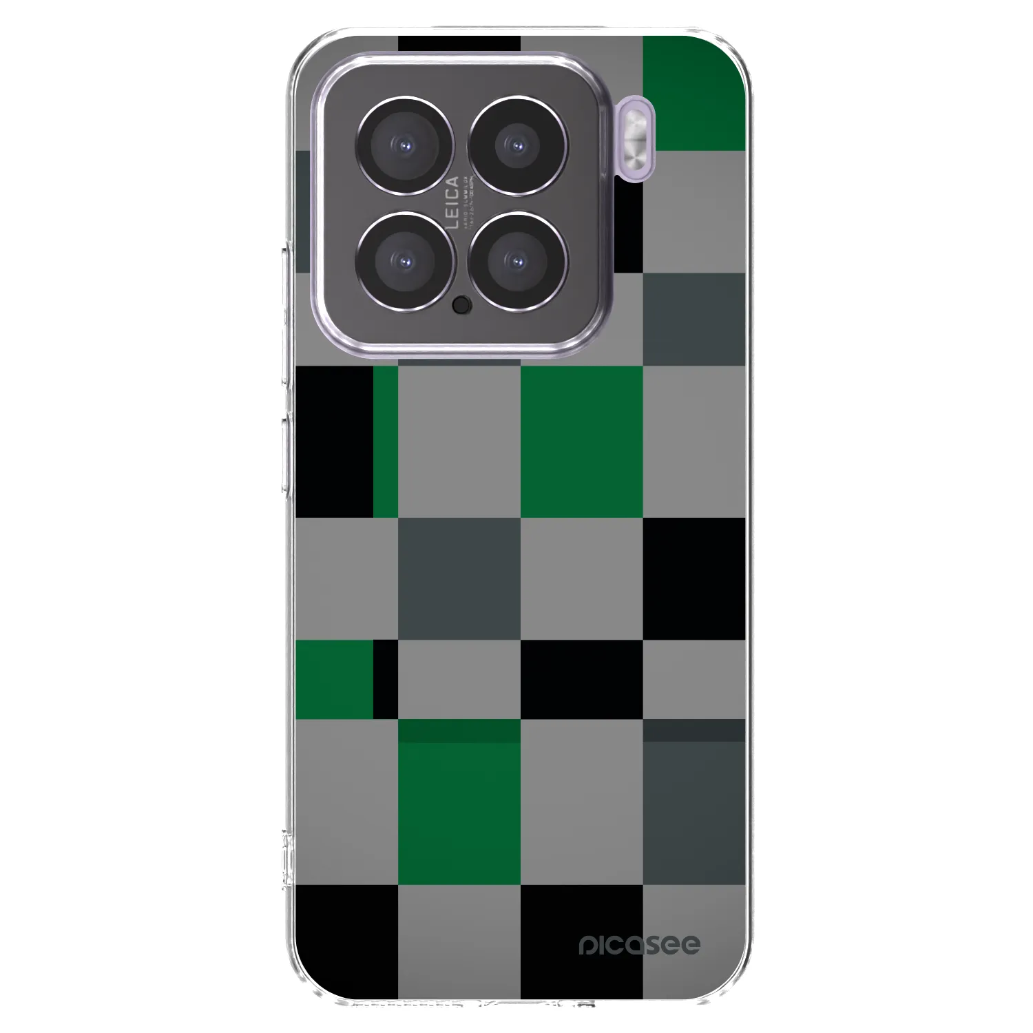 Picasee silikonowe przeźroczyste etui na Xiaomi 15 - Block Grid
