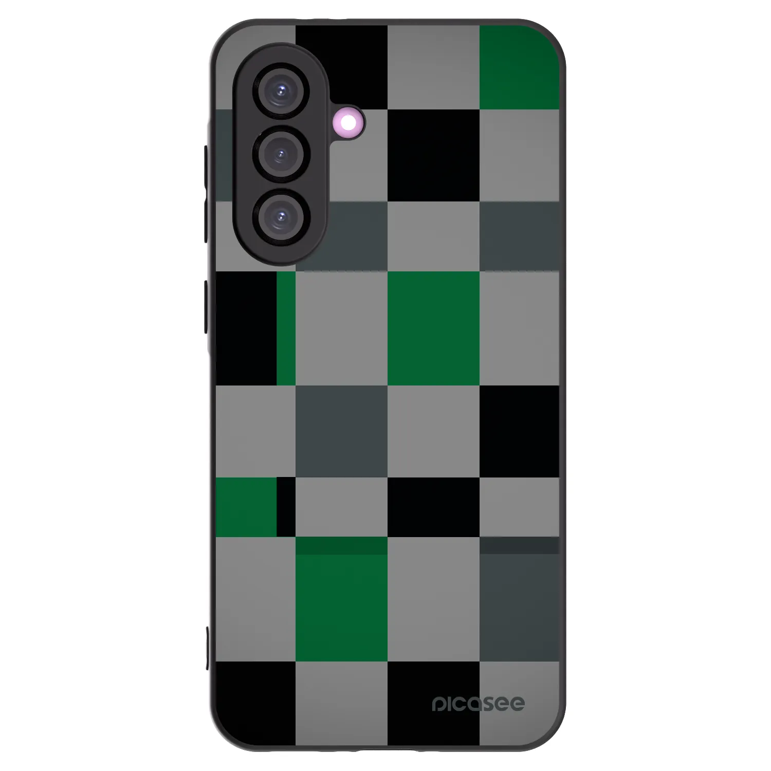 Picasee silikonowe czarne etui na Samsung Galaxy A36 5G - Block Grid